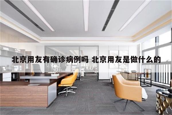 北京用友有确诊病例吗 北京用友是做什么的