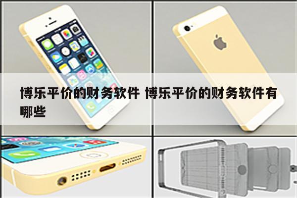 博乐平价的财务软件 博乐平价的财务软件有哪些