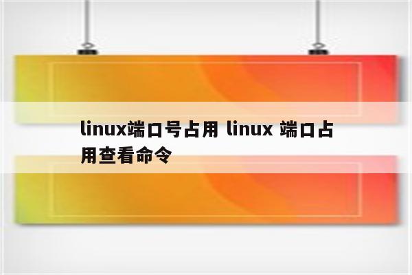 linux端口号占用 linux 端口占用查看命令