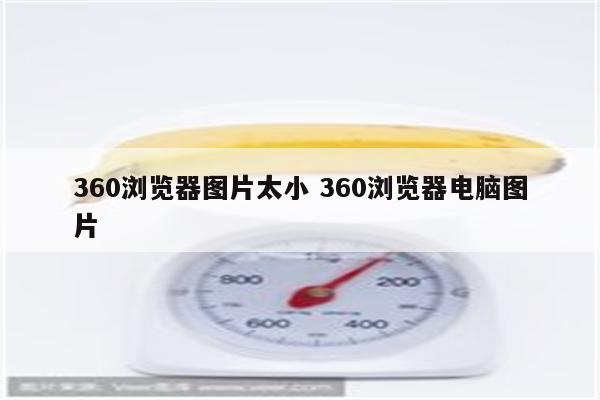 360浏览器图片太小 360浏览器电脑图片