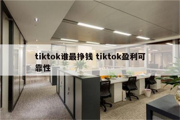 tiktok谁最挣钱 tiktok盈利可靠性