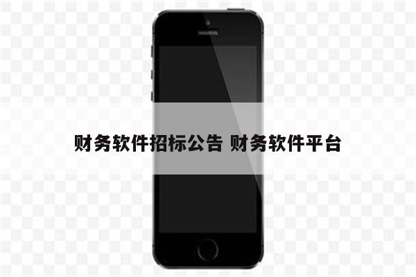 财务软件招标公告 财务软件平台