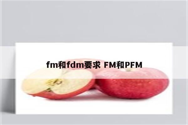 fm和fdm要求 FM和PFM
