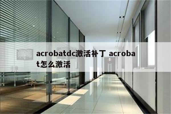 acrobatdc激活补丁 acrobat怎么激活