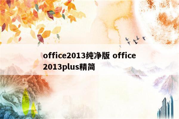 office2013纯净版 office2013plus精简