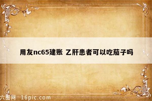 用友nc65建账 乙肝患者可以吃茄子吗