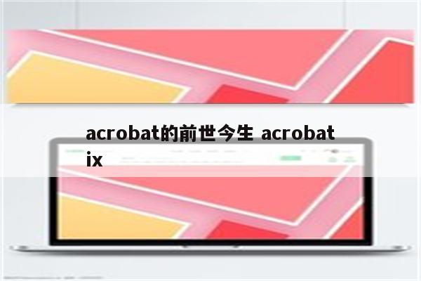 acrobat的前世今生 acrobatix