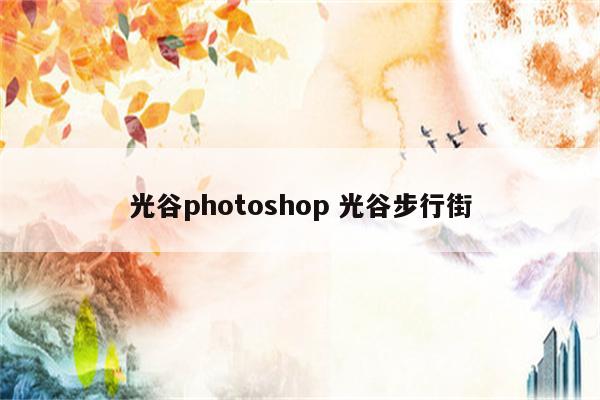 光谷photoshop 光谷步行街