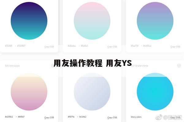 用友操作教程 用友YS