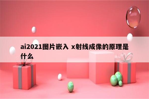 ai2021图片嵌入 x射线成像的原理是什么