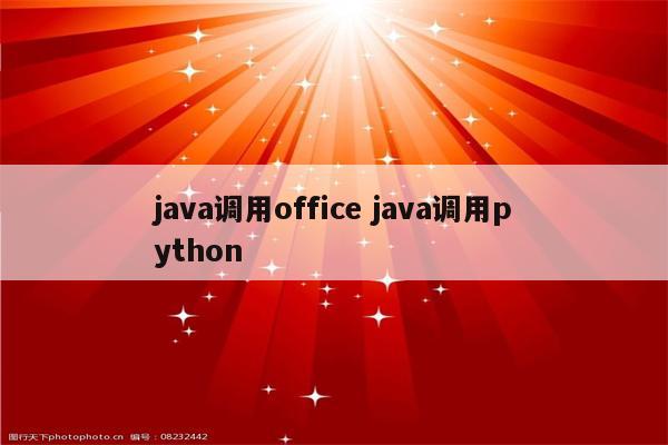 java调用office java调用python