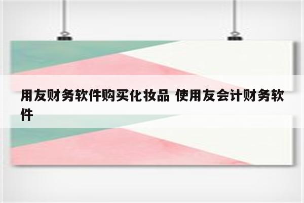 用友财务软件购买化妆品 使用友会计财务软件