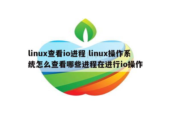 linux查看io进程 linux操作系统怎么查看哪些进程在进行io操作