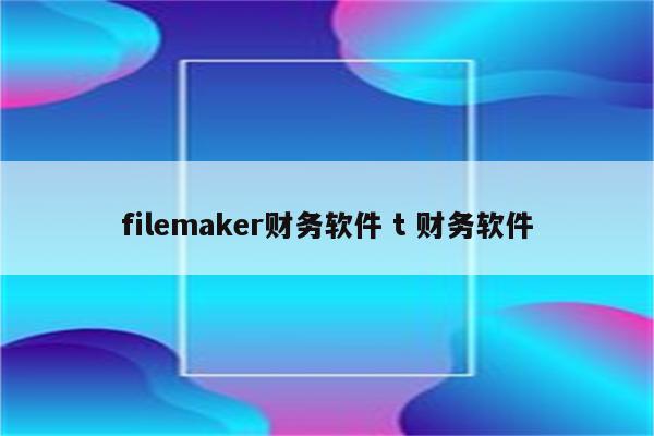 filemaker财务软件 t 财务软件