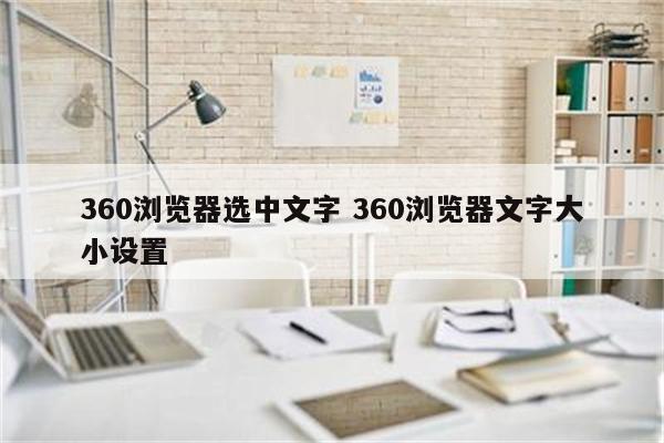 360浏览器选中文字 360浏览器文字大小设置