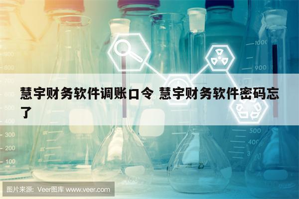 慧宇财务软件调账口令 慧宇财务软件密码忘了