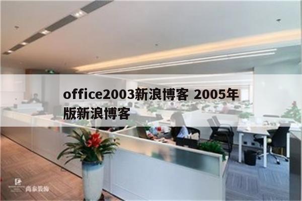 office2003新浪博客 2005年版新浪博客