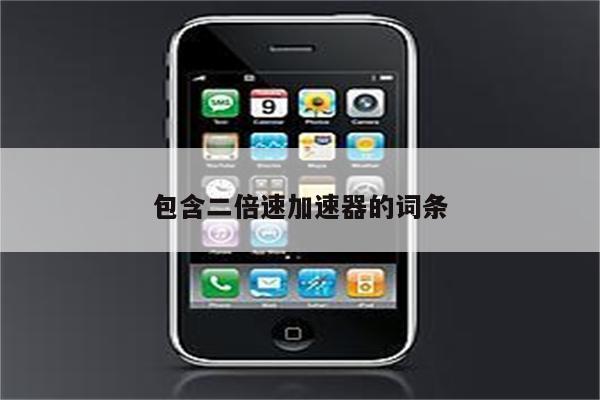 包含二倍速加速器的词条
