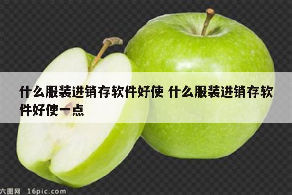 什么服装进销存软件好使 什么服装进销存软件好使一点