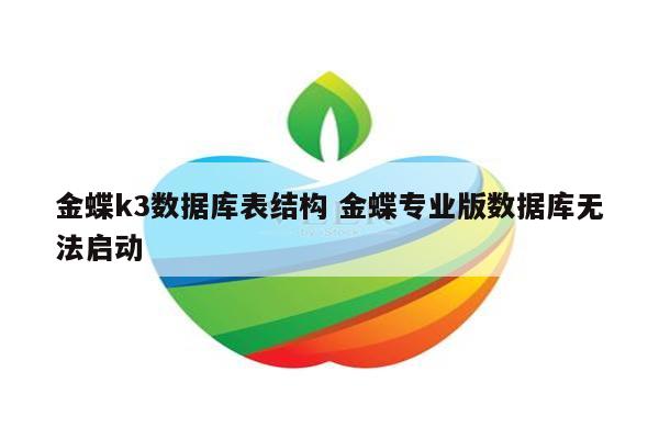 金蝶k3数据库表结构 金蝶专业版数据库无法启动