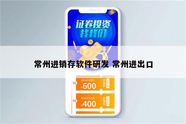 常州进销存软件研发 常州进出口