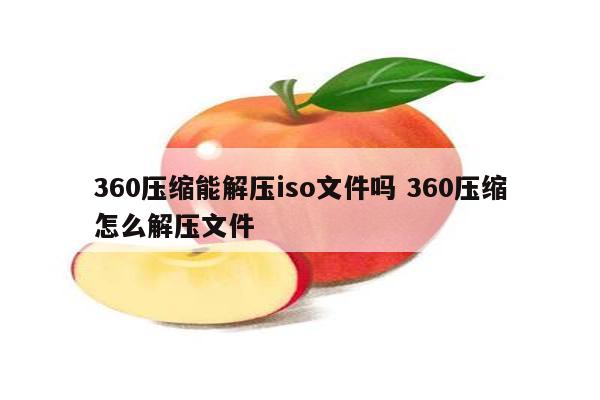 360压缩能解压iso文件吗 360压缩怎么解压文件