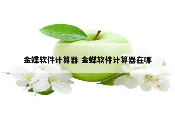 金蝶软件计算器 金蝶软件计算器在哪