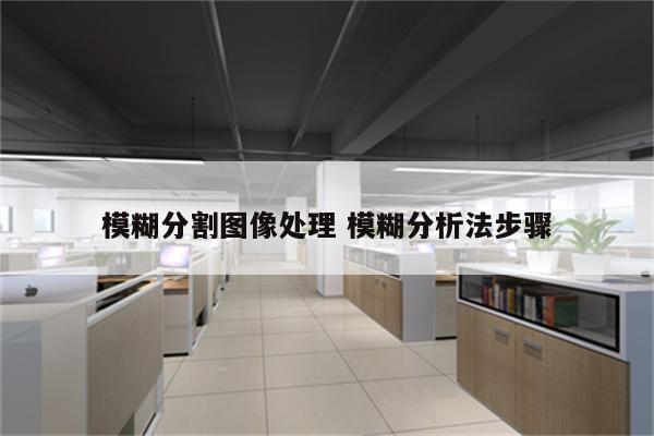 模糊分割图像处理 模糊分析法步骤