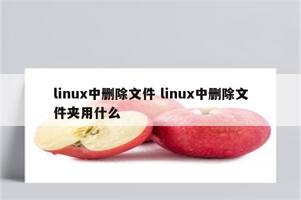 linux中删除文件 linux中删除文件夹用什么
