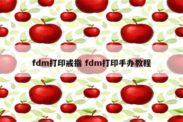 fdm打印戒指 fdm打印手办教程