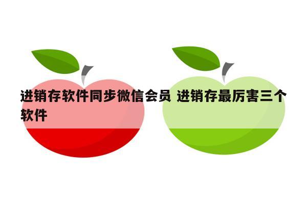 进销存软件同步微信会员 进销存最厉害三个软件