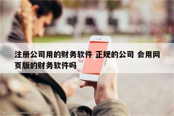 注册公司用的财务软件 正规的公司 会用网页版的财务软件吗