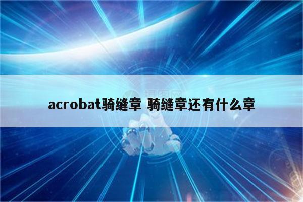 acrobat骑缝章 骑缝章还有什么章