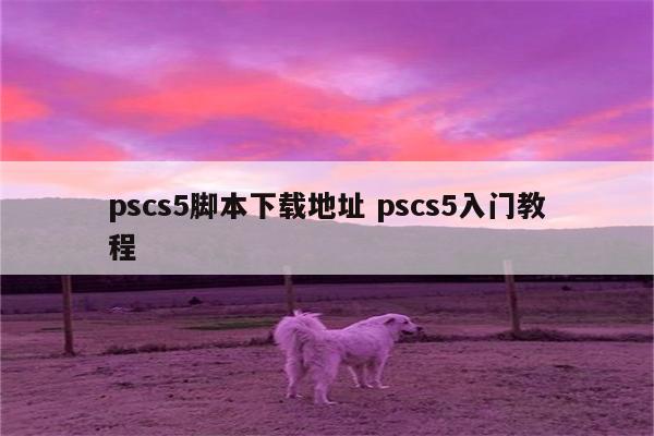 pscs5脚本下载地址 pscs5入门教程