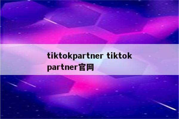 tiktokpartner tiktokpartner官网