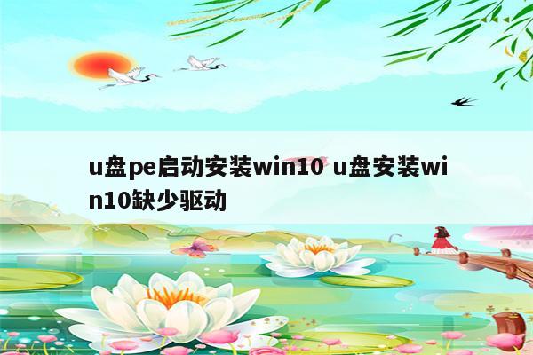 u盘pe启动安装win10 u盘安装win10缺少驱动
