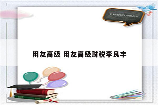 用友高级 用友高级财税李良丰
