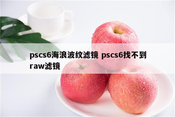 pscs6海浪波纹滤镜 pscs6找不到raw滤镜