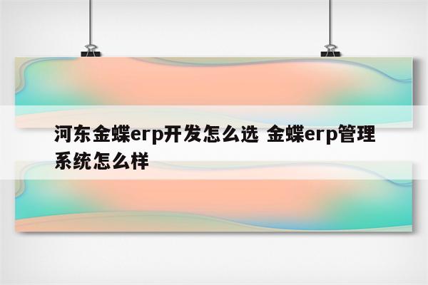 河东金蝶erp开发怎么选 金蝶erp管理系统怎么样